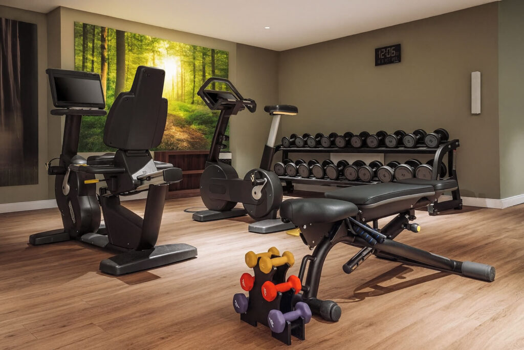 Modern fitness studio at Hotel The Wellem Düsseldorf.