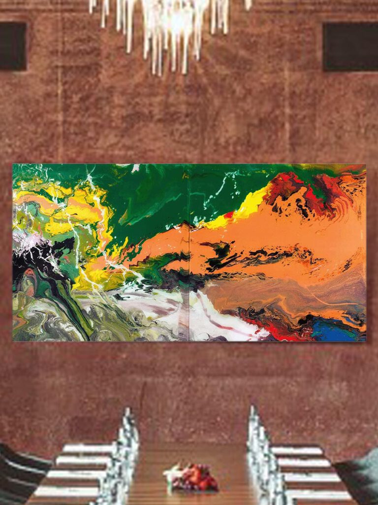 Work of art by Gerhart Richter at THE WELLEM Hotel Düsseldorf