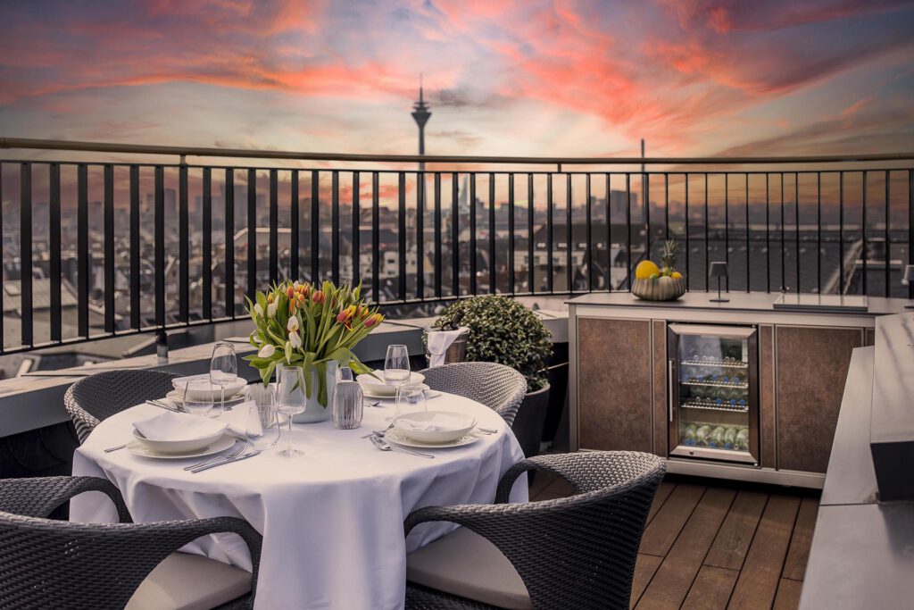View from the rotunda of THE WELLEM Hotel Düsseldorf