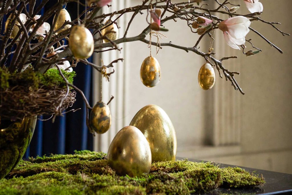 Osterdekoration im Luxushotel The Wellem in Düsseldorf