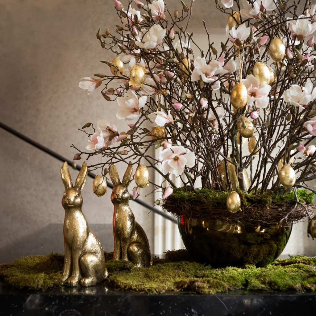 Osterdekoration im Luxushotel The Wellem in Düsseldorf